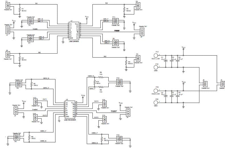 SN65LVDS31-33EVM, Low Voltage Differential Signaling (LVDS) Evaluation Module (EVM) for SN65LVDS31 Quad Driver and SN65LVDS33 Receiver