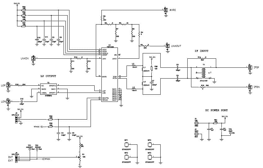 TRF1216EVM, Evaluation Module for TRF1216 Receive LNA and Down-Converter with Integrated Amplifiers and AGC