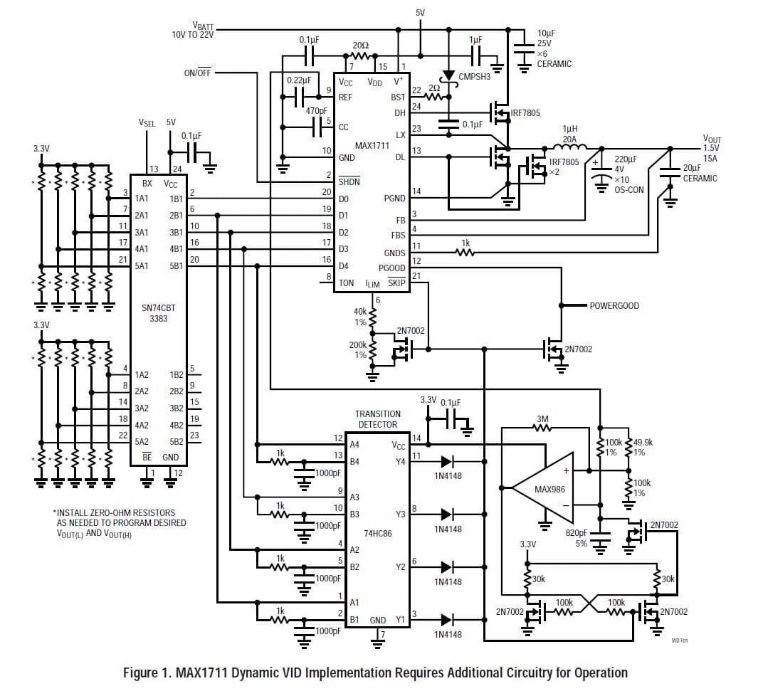 MAX1711, A Low Cost Dynamic VID Power Supply for Pentium III Processors