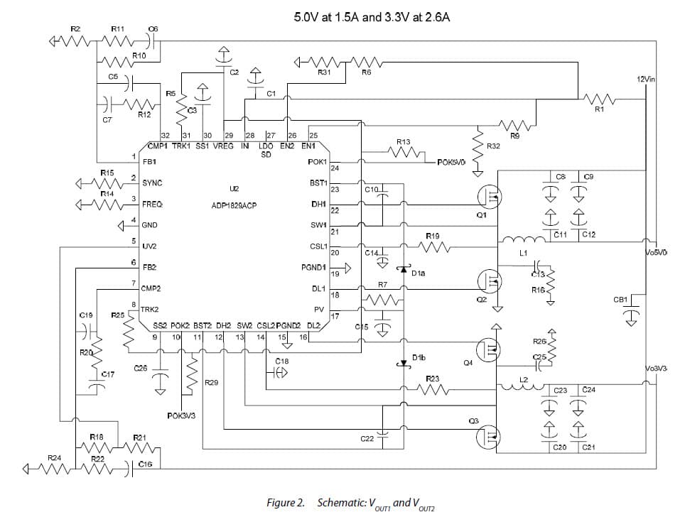 3.3V, 5V DC to DC Multi-Output Power Supply for Industrial Networking