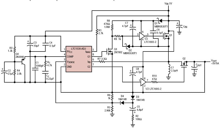 LTC1530S8, 3.3V/3A regulator