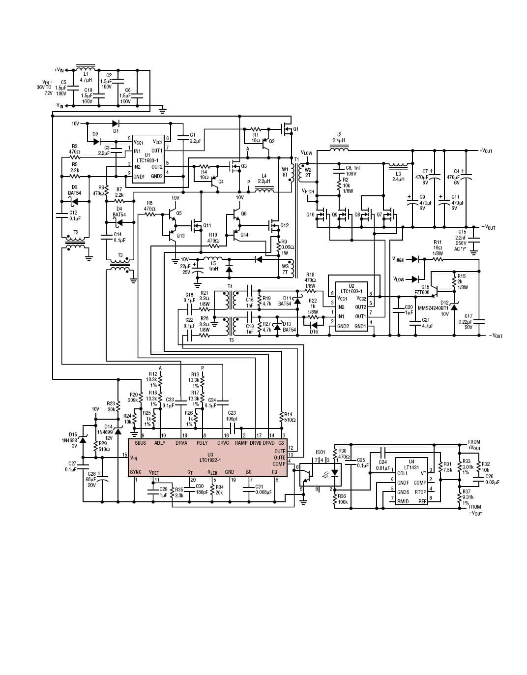 LTC1922, Phase-Shift Full-Bridge Controller Enables Efficient, Isolated Power Conversion for High Power Applications