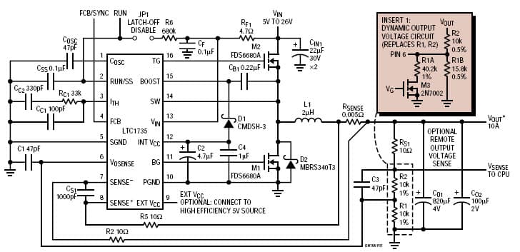 LTC1735 Provides Low Cost, Efficient Mobile CPU Power