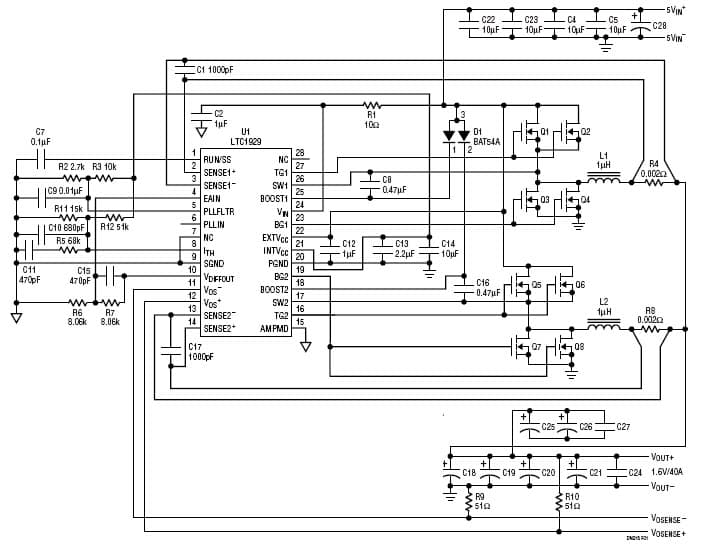 LTC1929, PolyPhase Surface Mount Power Supply Meets AMD Athlon Processor Requirements with No Heat Sink