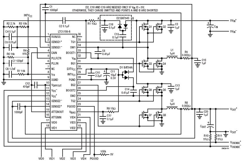 42A AMD Athlon Microprocessor Power Supply Using the LTC1709