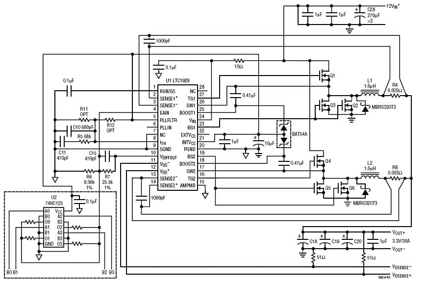 LTC1929, Low Cost PolyPhase DC/DC Converter Delivers High Current