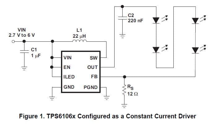 4-LEDs White LED Driver for Cellular Phone