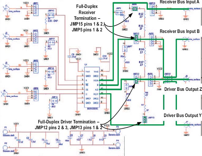 RS-485 EVM, Evaluation Board for 3.3V, 5V RS-485 Transceiver with a Full-Duplex Operation