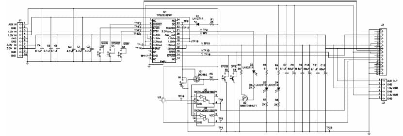 TPS2231EVM, Evaluation Board for TPS2231 Express Card power-interface switch