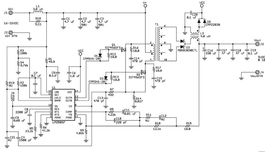 5V DC to DC Single Output Power Supply for Automotive Vision Control