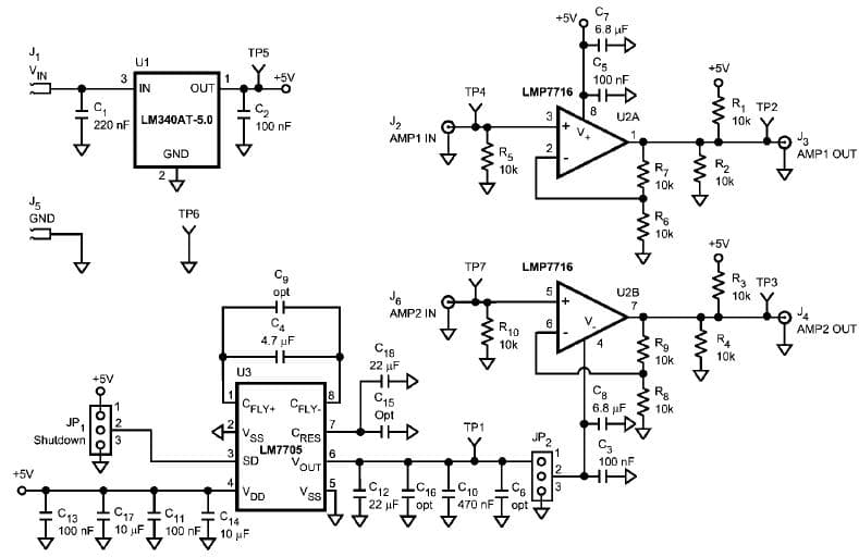 LM7705MMEVAL, Evaluation Board for the LM7705 DC to DC Single Output Power Supply for Portable Medical Instrumentation