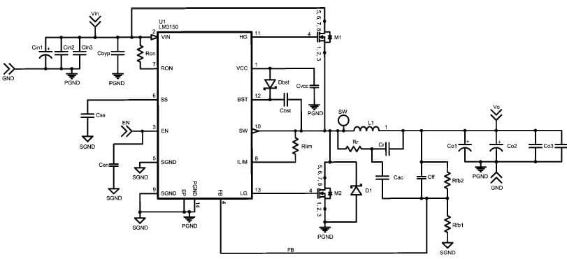 LM3150-250EVAL, Evaluation Board using LM3150, 3.3V DC to DC Single Output Power Supply for Communications/Telecom