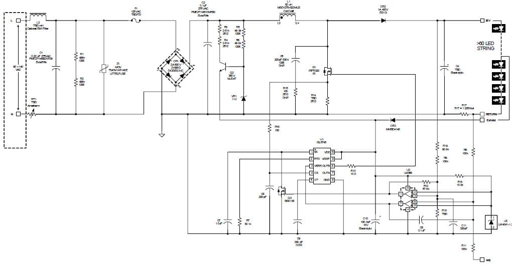 60-LEDs White LED Driver for Industrial