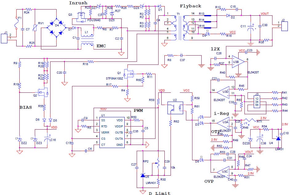 33W, 9 to 12-LEDs Dimming LED Driver for LED Lighting