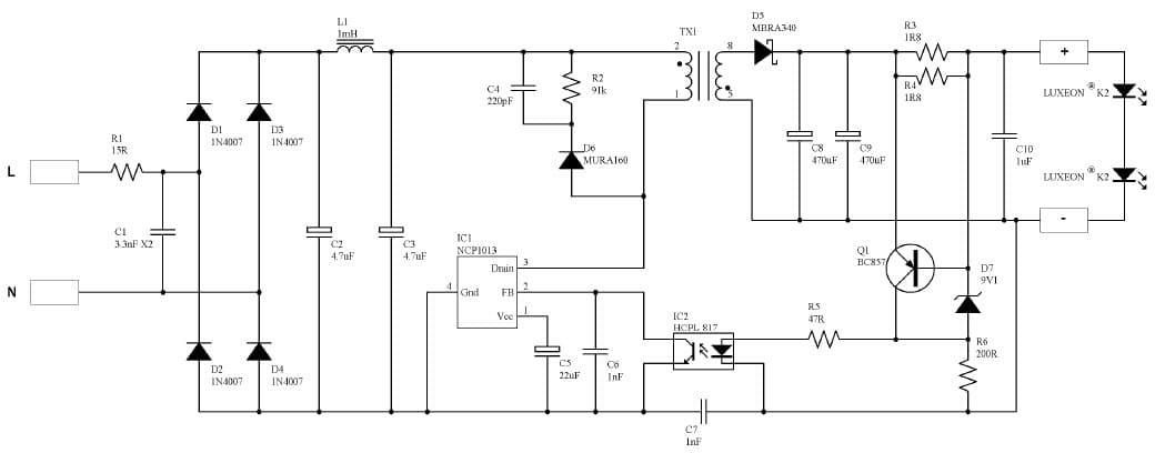 5W, 2-LEDs General LED Driver for Solid state lighting