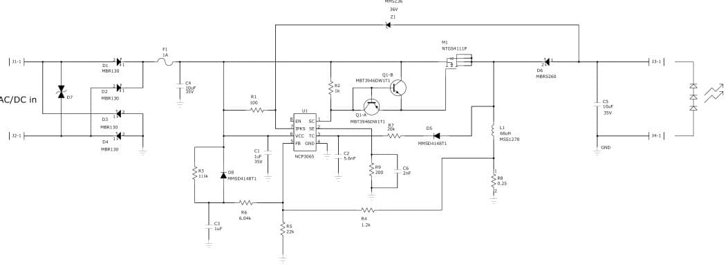 3.6W, 3-LEDs High Brightness LED Driver for LED Lighting