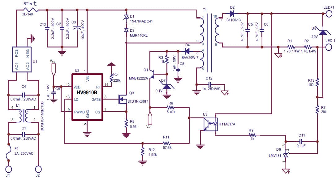 One LED General LED Driver for LCD Backlighting