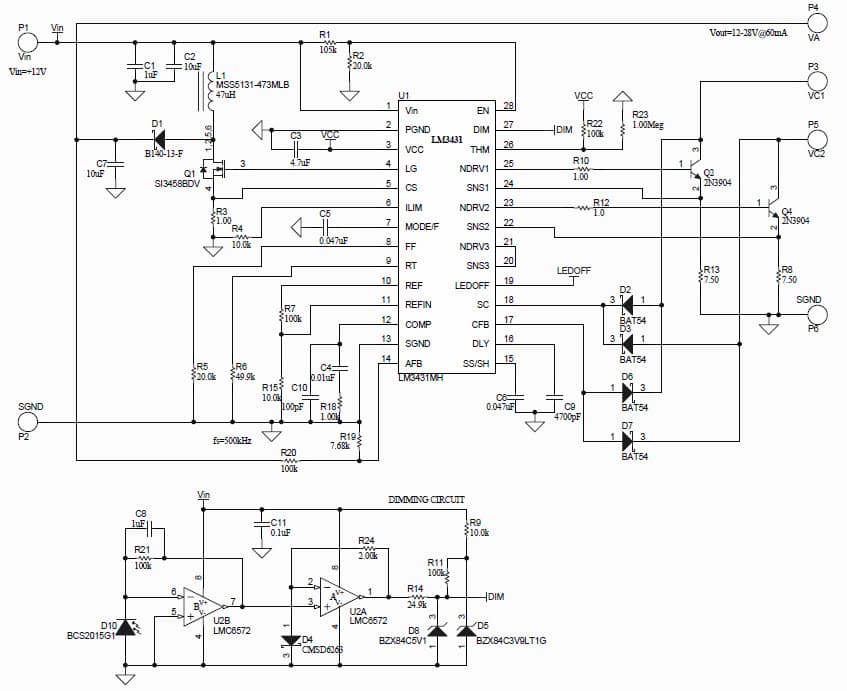 LM3431-REF, CCFL to LED Conversion Power Supply