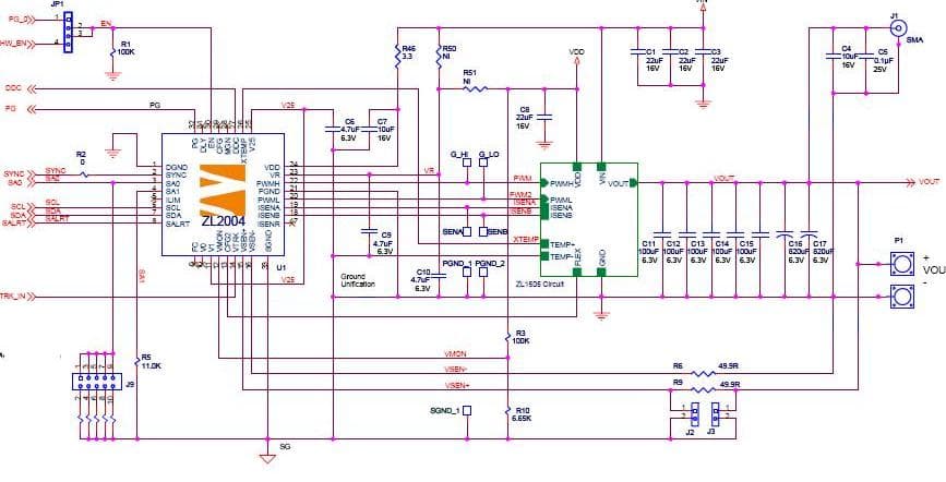 Application Note 1463 for ZL2004 Integrated Mixed Signal Power Converter With 6Layer Board Provides Single-phase Power Rail Up to 40A