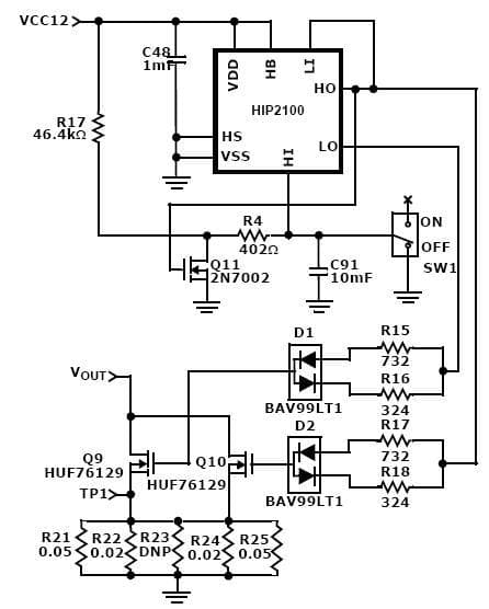 ISL6558EVAL1Z, Evaluation Board for the 150W, 1.5V DC to DC Single Output Power Supply for Computers & Peripherals