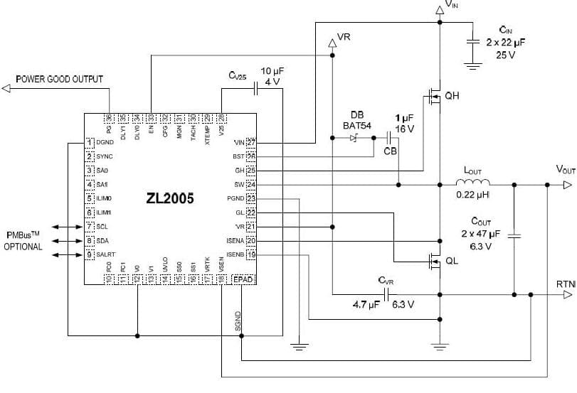 AN2011.0, Application Note for ZL2005 Component Selection Guide