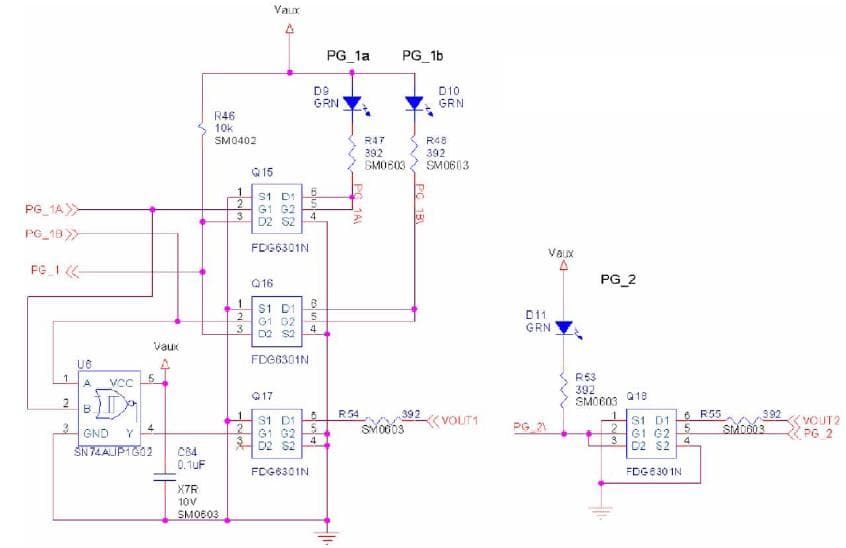 Application Note 2041 for ZL6100 PG Led Management Of Dual Channel Integrated Mixed Signal Power Conversion Step Down DC/DC Converter