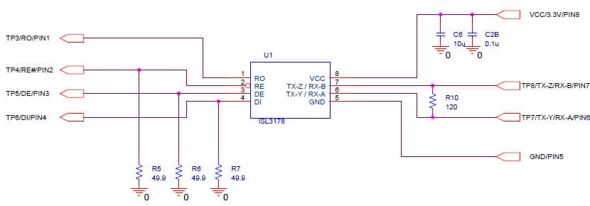 5V RS-485 Transceiver for Body Temperature Monitor