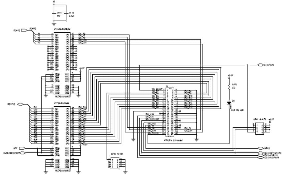 Application Circuit for Interfacing a Hard Drive to an M5249C3 Board