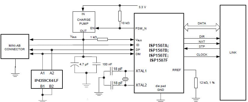 OTG Application for USB Transceiver With External Charge Pump