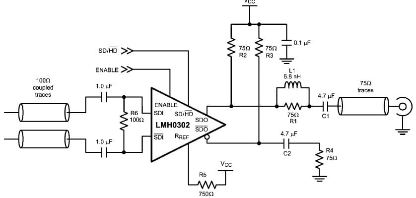 AN-1972 Board Layout Challenges in Serial Digital Interface based on LMH0302 Cable Driver