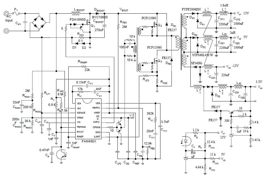 FAN4800A PFC+PWM Combination Controller Application