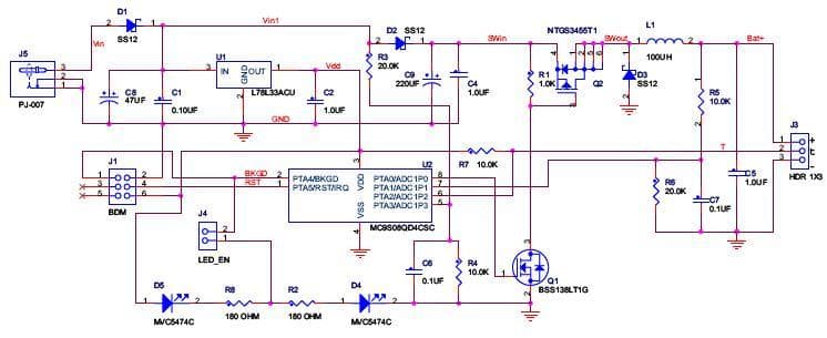 5V, 1-Cell, Lithium-Ion/Lithium-Polymer Battery Charger for Boost Converter