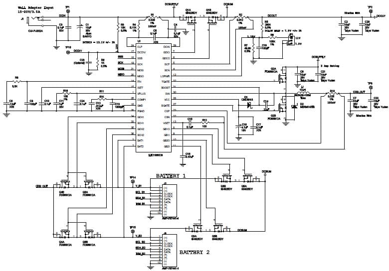 LTC1960CG Demo Board, Universal Dual-Battery Charger/Selector Board