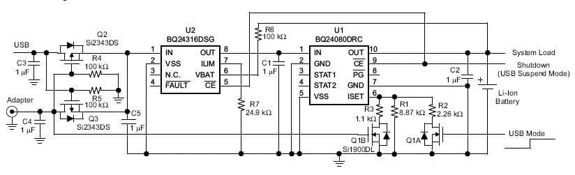 4.2V, 1-Cell, Lithium-Ion Battery Charger for Cellular Phone