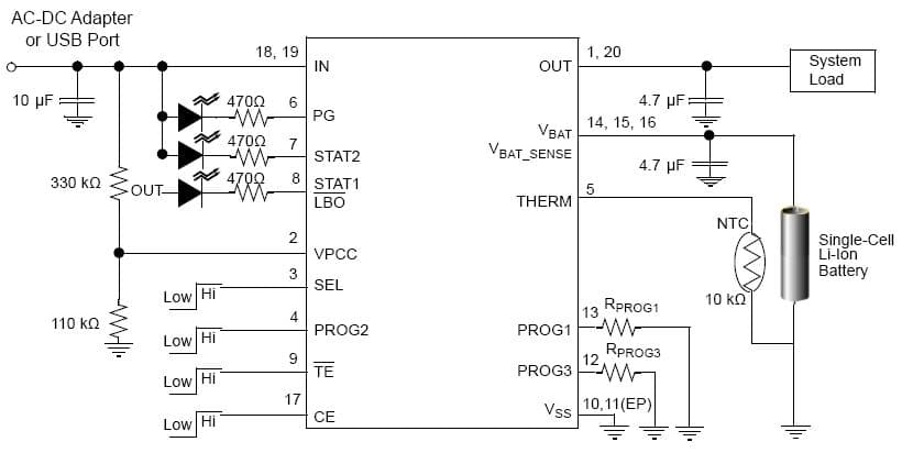 Li-Ion/Li-Poly Battery Charge and System Load Sharing Management Design Guide With MCP73871