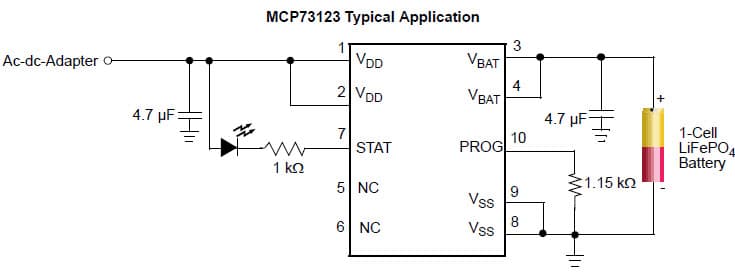 3.6V, 1-Cell, Lithium-Ion Battery Charger for Remote Control