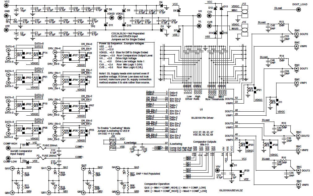 Evaluation Board for ISL55100 is a Quad Driver/Receiver device