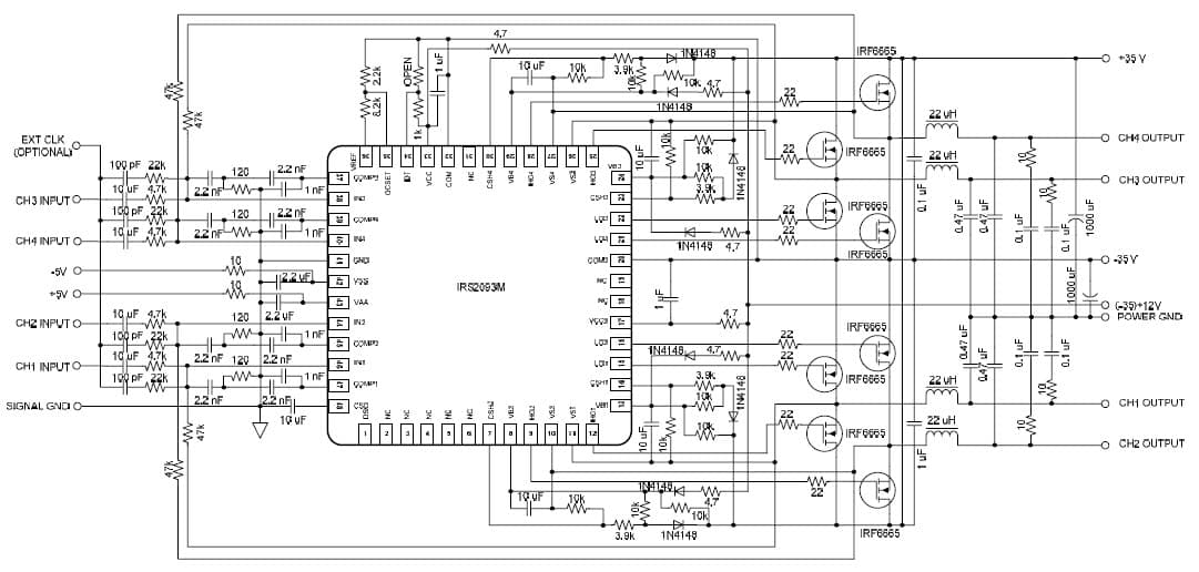 4-Channel, Class-D Audio Power Amplifier for Audio