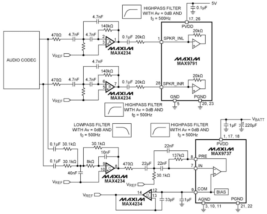 2, 7W, 1/2-Channel, Class-D Audio Power Amplifier for Active Subwoofer