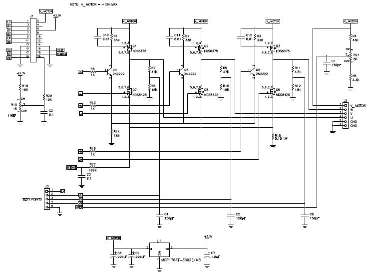 Interface of Sensorless 3-Phase Brushless Motor Control Application Circuit Using 8MHz MCU Device