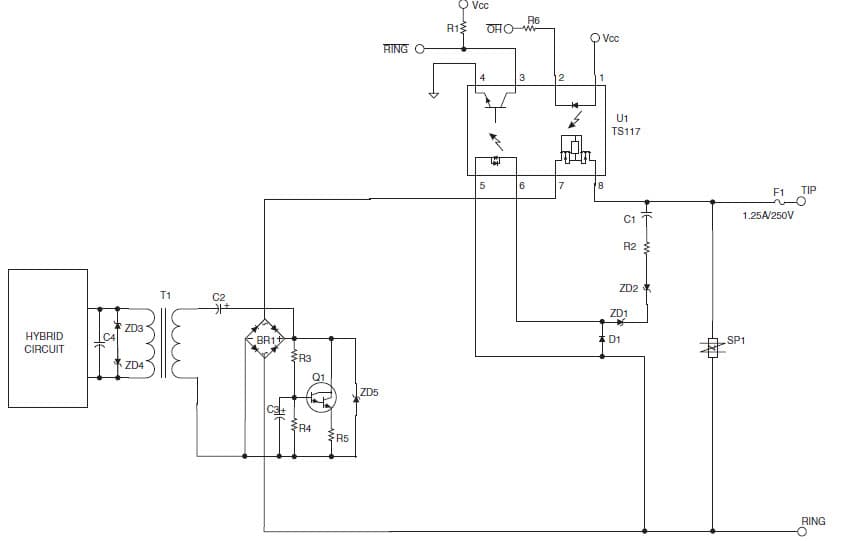 FXO/DAA Design Using Clare OptoMOS Components for North American/JATE DAA Using OptoMOS TS117