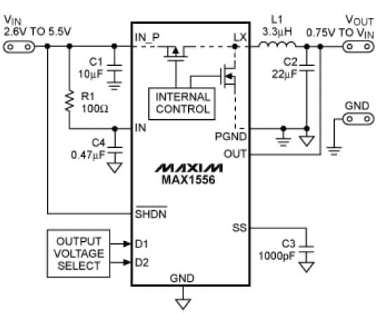 0.75 to 5.5V DC to DC Single Output Power Supply for Cellular Phone