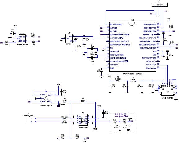 MCP6V01 Thermocouple Circuit using Precision Op-Amp