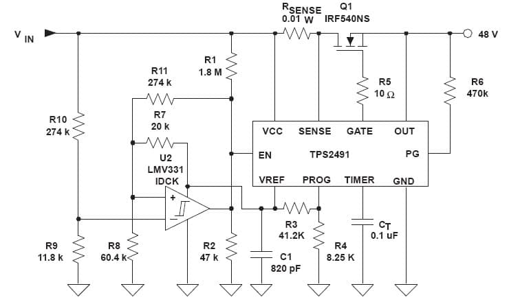 48V Hot-Swap Controller for Wireless Infrastructure