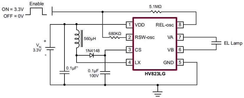 HV823, 1-Lamp General Lamp Driver for GPS