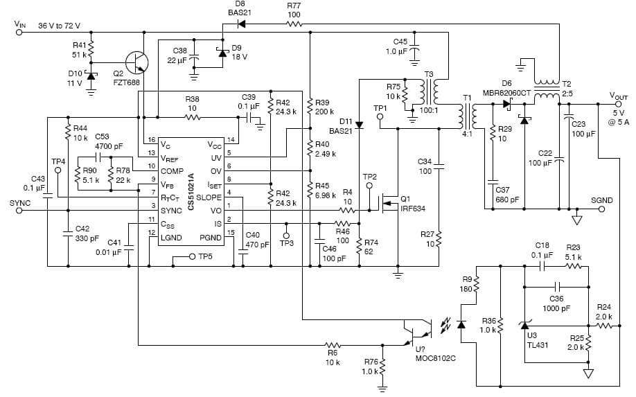 25W, 5V DC to DC Single Output Power Supply for Communications/Telecom