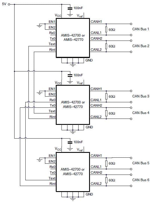 CAN Bus Network Application Circuit Connection Board