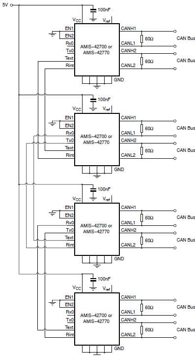 CAN Bus Network Application Circuit