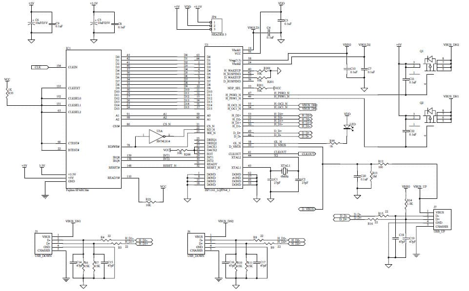 Interfacing ISP1161x Full Speed USB to Fujitsu SPARClite RISC Processor