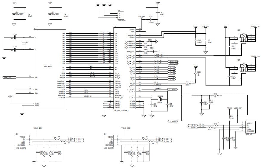 Interfacing ISP1161x Full Speed USB to NEC V832 Processor